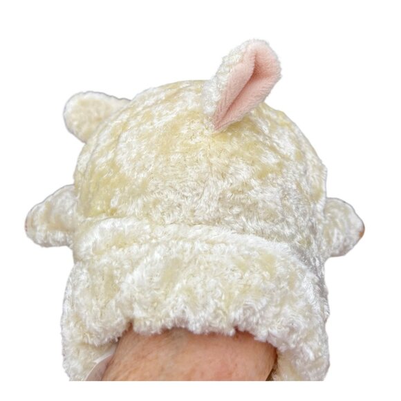 Set Of 2 Lamb Hand Puppets Plush Cal Toy & Unbranded Cream & White 11" & 9" - Picture 10 of 13